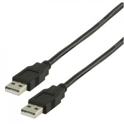 Valueline USB 2.0 USB A male - USB A male kabel 1,00 m zwart