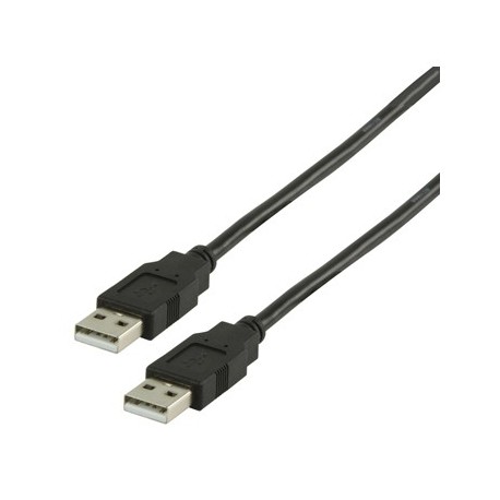 Valueline USB 2.0 USB A male - USB A male kabel 1,00 m zwart